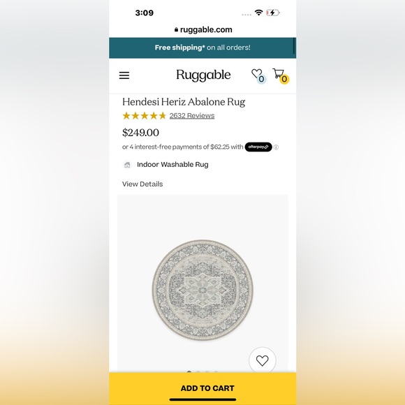 ruggable Other Ruggable 6 Round Cover Rug Hendisi Heriz Abalone Poshmark